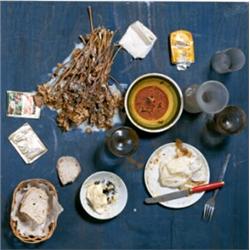 DANIEL SPOERRI (b.1930) TABLEAU PIEGE signed, titled and dated "Aktion Rest Spoerri Jahrgang 72 2...