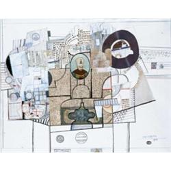SAUL STEINBERG (1914-1999) BUENOs AIRES TABLE signed and dated "Steinberg 1969" lower right pen a...