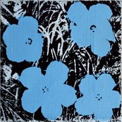 ANDY WARHOL (1928-1987) Untitled (FLOWERS) signed twice "Andy Warhol" on the overlap acrylic and ...
