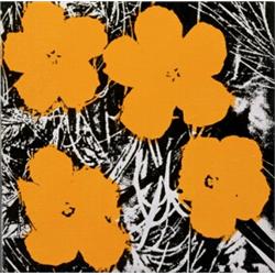 ANDY WARHOL (1928-1987) UNTITLED (FLOWERS) signed and dated "Andy Warhol 64" on the reverse acryl...