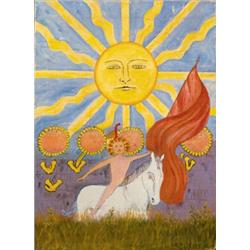FRANCESCO CLEMENTE (b. 1952) UNTITLED signed and dated "Francesco Clemente 1980" on the reverse o...