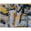 Image 1 : WILLEM DE KOONING (1904-1997) UNTITLED signed "de Kooning" lower left oil on newsprint mounted on...