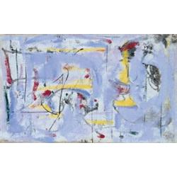 ARSHILE GORKY (1904-1948) COMPOSITION oil on canvas 63/8 x 101/2 in. (16.2 x 26.7 cm) painted ca....