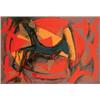 Image 1 : MARINO MARINI (1901-1980) CAVALLO NEGRO signed and dated "Marino 1953" lower right tempera and in...