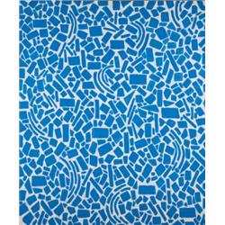 Property of Enron ALMA WOODSEY THOMAS (1891-1978) GARDEN OF BLUE FLOWERS RHAPSODY signed
