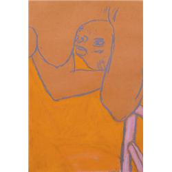 GEORGE SEGAL (1924-2000) UNTITLED signed and dated "Segal 64" lower right pastel on cardboard 181...