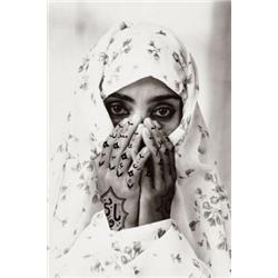 SHIRIN NESHAT (b.1957) IDENTIFIED (WOMEN OF ALLAH SERIES) pen and ink over gelatin silver print m...