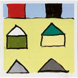 JENNIFER BARTLETT (b. 1941) UNTITLED signed and dated "J. Bartlett 00" lower edge gouache on pape...