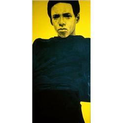 ROBERT LONGO (b. 1953) GOLDEN CHILDREN: STONE charcoal, graphite and paint on dyed paper 96 x 48 ...