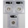 Image 2 : ( 3 ) PCGS GRADED MS-66+ ROOSEVELT DIMES: ( 2 ) 1954-S & ( 1 ) 1955