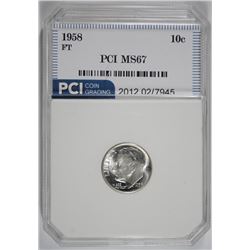 1958 ROOSEVELT DIME, SUPERB GEM BU  FULL TORCH!