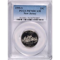 1999-S NEW JERSEY STATE QUARTER PCGS PR-70 DCAM