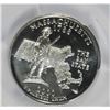 Image 3 : 2000-S MASSACHUSETTS SILVER STATE QUARTER, PCGS PR-70 DCAM
