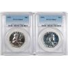 Image 1 : ( 2 ) 1962 FRANKLIN HALF DOLLARS, PCGS PROOF-66