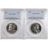 Image 1 : ( 2 ) 1963 FRANKLIN HALF DOLLARS, PCGS PROOF-66