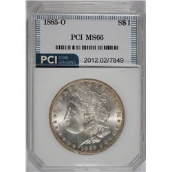 1885-O MORGAN SILVER DOLLAR, PCI SUPERB GEM