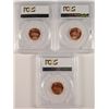 Image 2 : ( 3 ) PCGS GRADED MS-67 RED LINCOLN CENTS: 1990, 1990-D & 1991-D