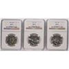Image 1 : 1959, 63 & 63-D FRANKLIN HALF DOLLARS, NGC MS-64