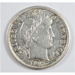 1905-O BARBER DIME, AU