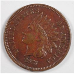 1873 INDIAN CENT XF