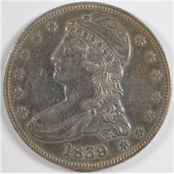 1839 BUST HALF AU