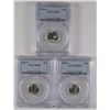 Image 1 : ( 3 ) 1952-S ROOSEVELT DIMES, PCGS MS-66 SUPERB!