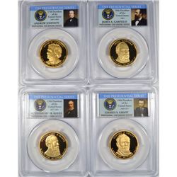 (4) 2011-S PRESIDENTIAL DOLLARS PCGS PR-69 DCAM