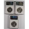 Image 2 : 1965 SMS, 1966 SMS & 1967 SMS KENNEDY HALF DOLLARS ALL NGC MS-66