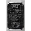Image 1 : A FIVE OUNCE .999 SILVER BAR ( GOLDEN STATE MINT )