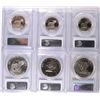 Image 2 : PROOF MODERN DOLLAR LOT 6 COINS ALL PCGS PR-69 DCAM