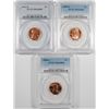 Image 1 : (3) PCGS GRADED LINCOLN CENTS: 1961-D MS-64 RED, 68-S MS-65 RED & 69-S MS-65 RED