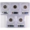 Image 2 : (5) JEFFERSON NICKELS PCGS PR-69 DCAM