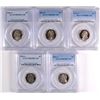 Image 1 : (5) JEFFERSON NICKELS PCGS PR-69 DCAM