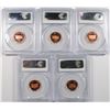 Image 2 : (5) PCGS GRADED PR-69 RD DCAM LINCOLN CENTS: 2002-S, 04-S, 06-S, 07-S & 08-S