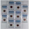 Image 1 : ( 10 ) PCGS GRADED MS-64 RED LINCOLN CENTS:  ( 5 ) 1973-D & ( 5 ) 1973-S