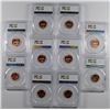Image 2 : ( 10 ) PCGS GRADED MS-64 RED LINCOLN CENTS:  ( 5 ) 1973-D & ( 5 ) 1973-S