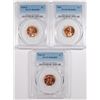 Image 1 : ( 3 ) PCGS GRADED MS-66 RED LINCOLN CENTS: 1964-D, 65 & 68-D