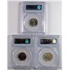 Image 2 : Lot of 3 Jefferson Nickels PCGS MS-66 1940, 41, 42-P Type 2