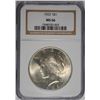 Image 1 : 1923 PEACE SILVER DOLLAR, NGC MS-66  NICE!