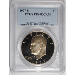 1977-S EISENHOWER DOLLAR, PCGS PROOF-69 DCAM