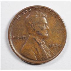1924-D LINCOLN CENT XF/AU (SEMI KEY DATE)