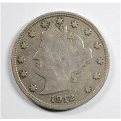 1912-S V-NICKEL G/VG (KEY DATE)