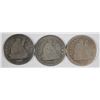 Image 1 : (3) 1861 SEATED QUARTERS