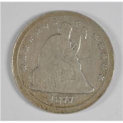 1877-CC SEATED QUARTER G/VG