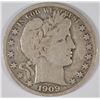 Image 1 : 1909-S BARBER HALF DOLLAR F/VF