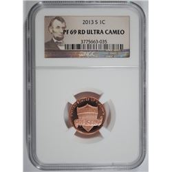 2013-S PROOF LINCOLN CENT NGC PF-69 RED !!!! UC