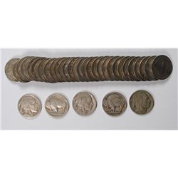 ROLL OF 1925-D BUFFALO NICKELS (AG'S)