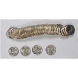 ROLL OF CH BU 1941 MERCURY DIMES