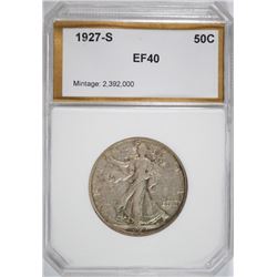 1927-S WALKING LIBERTY HALF DOLLAR PCI EF