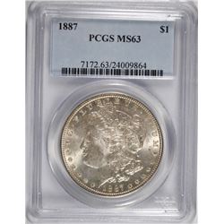 1887 MORGAN DOLLAR PCGS MS-63